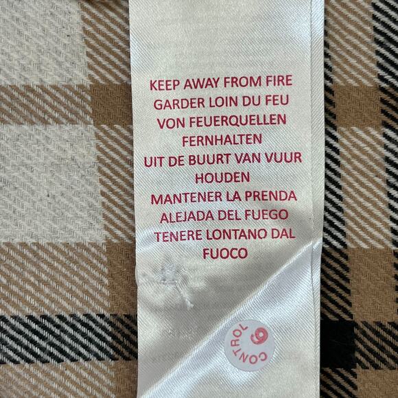 Boohoo Man Long Sleeve Checked Overshirt in Taupe Size Small - Picture 13 of 14